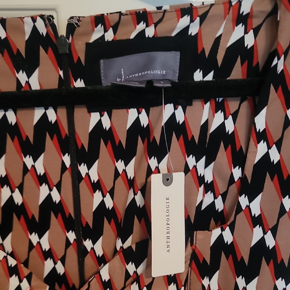 Anthropologie Multicolor Zigzag Dress